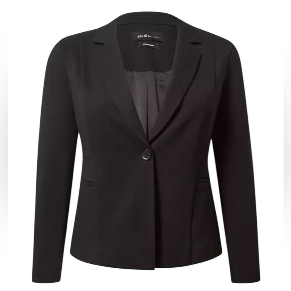 Torrid Chelsea Luxe Ponte Blazer Deep Black Sz 4 (4X/26)